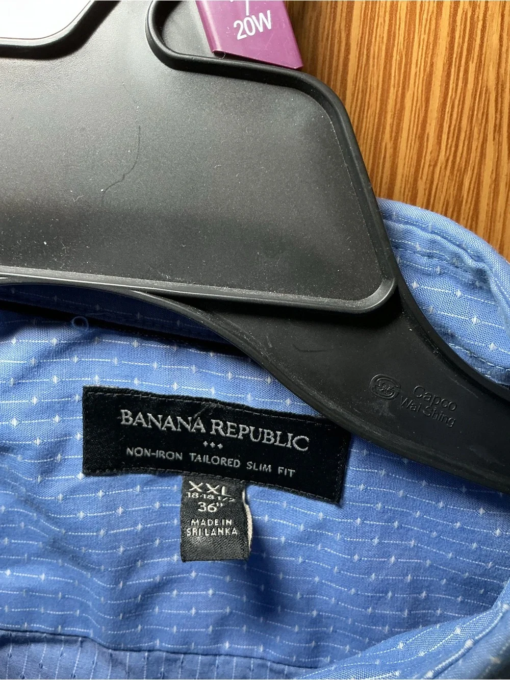 Banana Republic Men’s XXL Non-Iron Tailored Slim Fit Blue Button Down Shirt